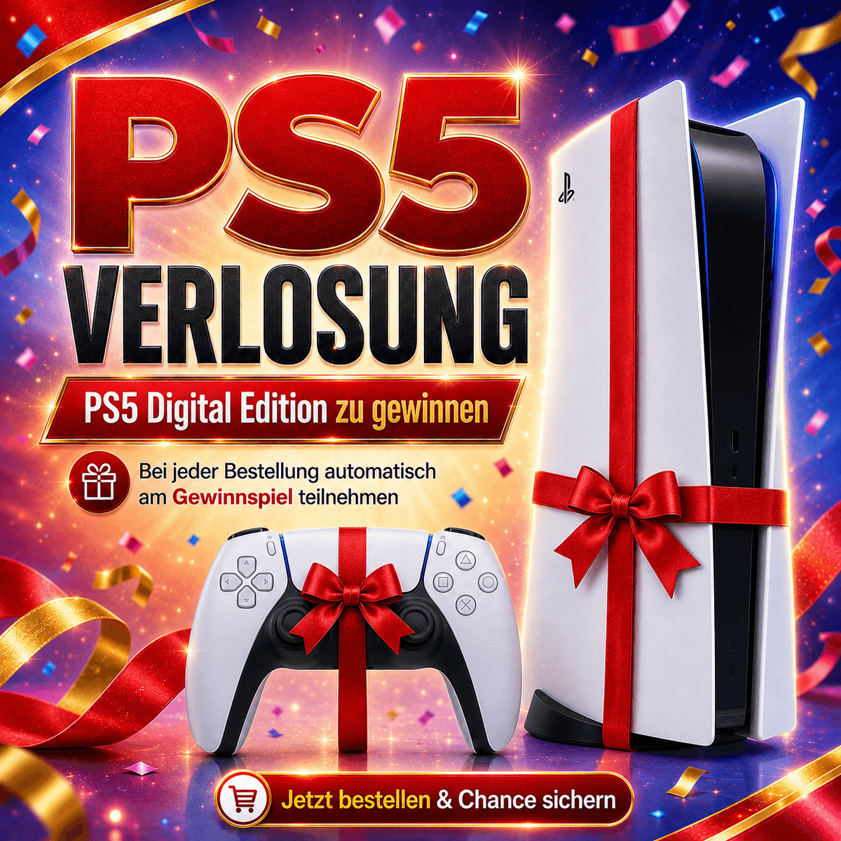 PS5-Verlosung – bei jeder Vodafone Mobilfunk-Bestellung automatisch teilnehmen